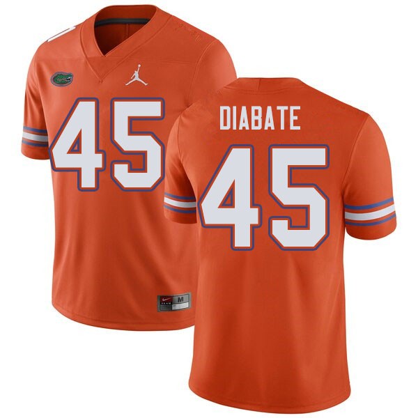 Jordan Brand Men #45 Mohamoud Diabate Florida Gators College Football Jersey Orange